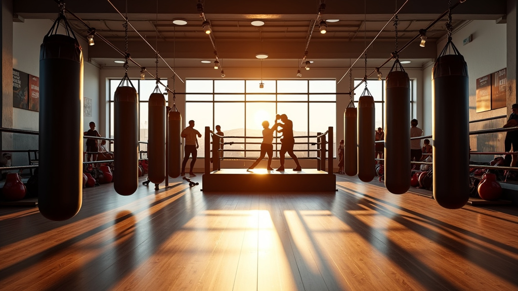 Boxeurs s'entraînant dans un club de boxe anglaise à Charenton-le-Pont