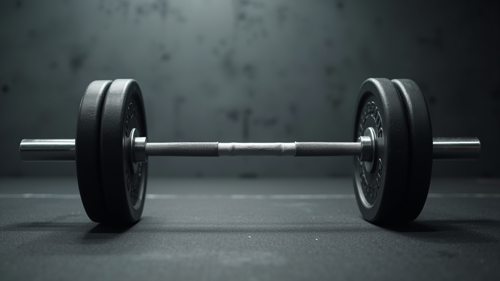 Collection de barres de musculation olympiques et standards disposées sur un rack dans une salle de sport professionnelle