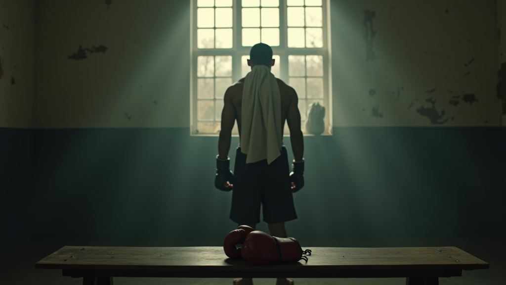 Scène emblématique d'un combat de boxe dans un film historique