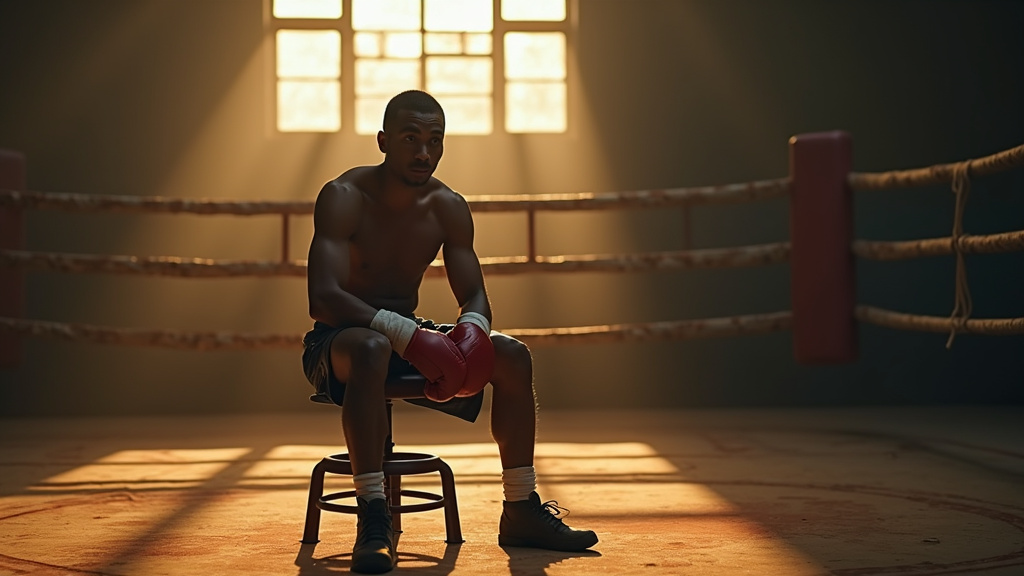 Affiches de films de boxe modernes alignées