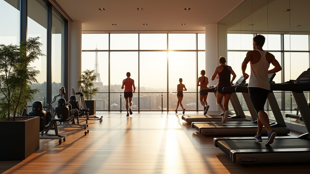 Intérieur moderne du Fitness Park Diderot à Paris 12
