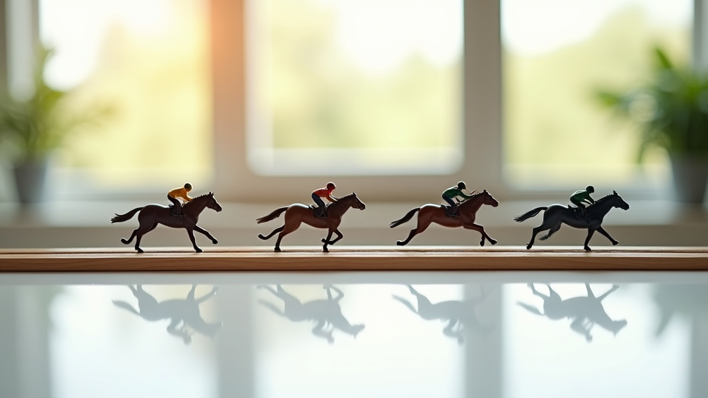 Entraîneur discutant avec un jockey près d'un box d'écurie