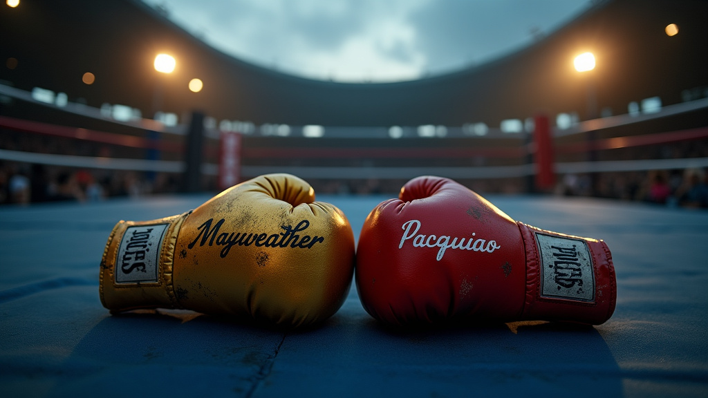 Les deux boxeurs légendaires Floyd Mayweather et Manny Pacquiao