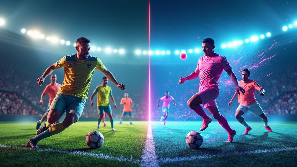 Personne jouant à des jeux de sport en ligne sur un ordinateur portable