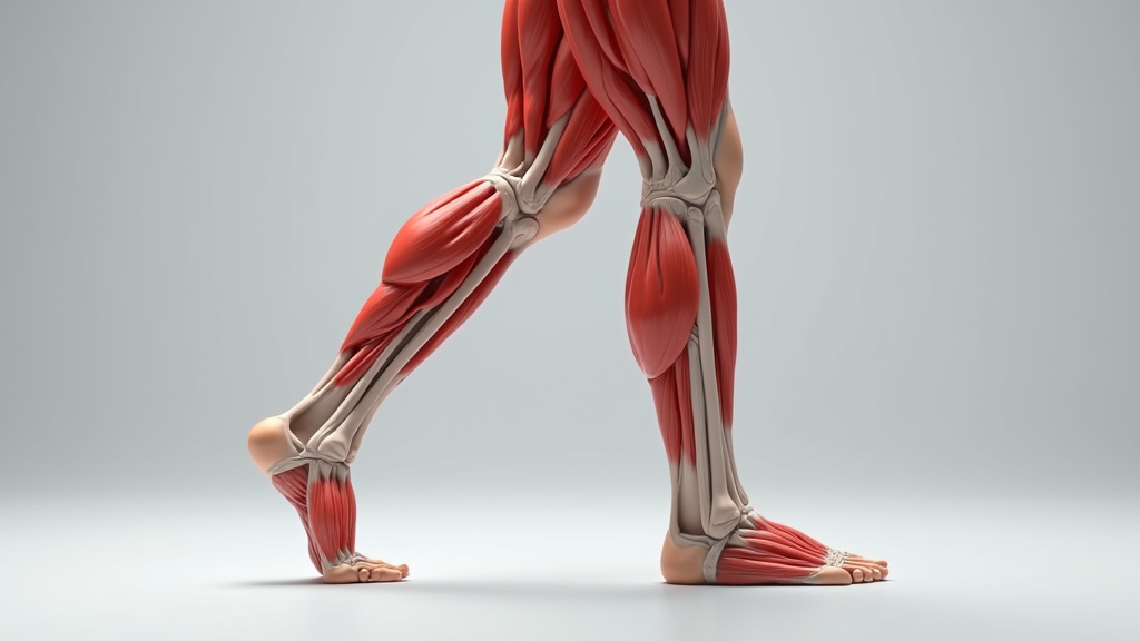 Illustration détaillée de l'anatomie musculaire de la jambe humaine