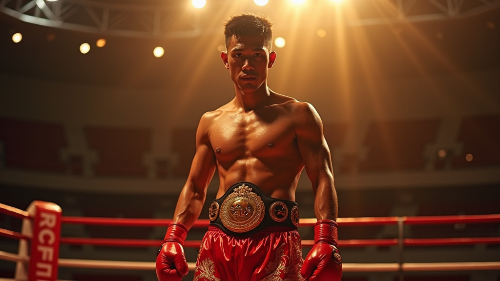 Apidej Sit-Hirun, légende du Muay Thai, lors d'un combat emblématique
