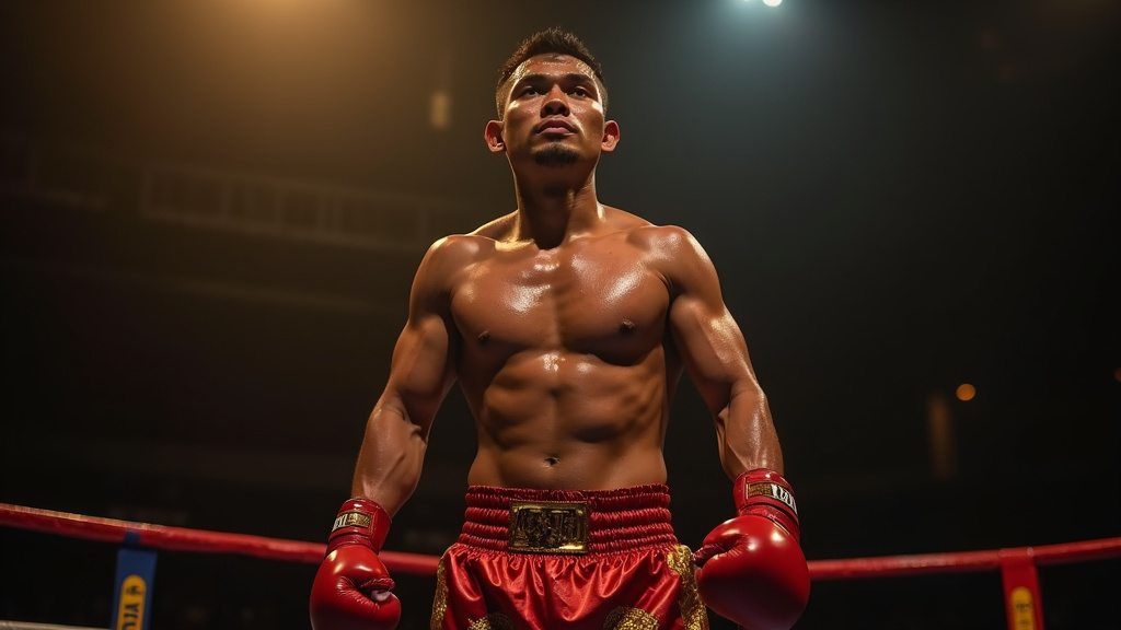 Buakaw Banchamek en pleine action lors d'un combat de Muay Thai