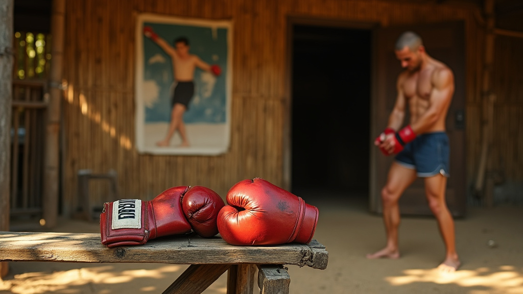 Entraînement de jeunes boxeurs thaïlandais dans un camp traditionnel