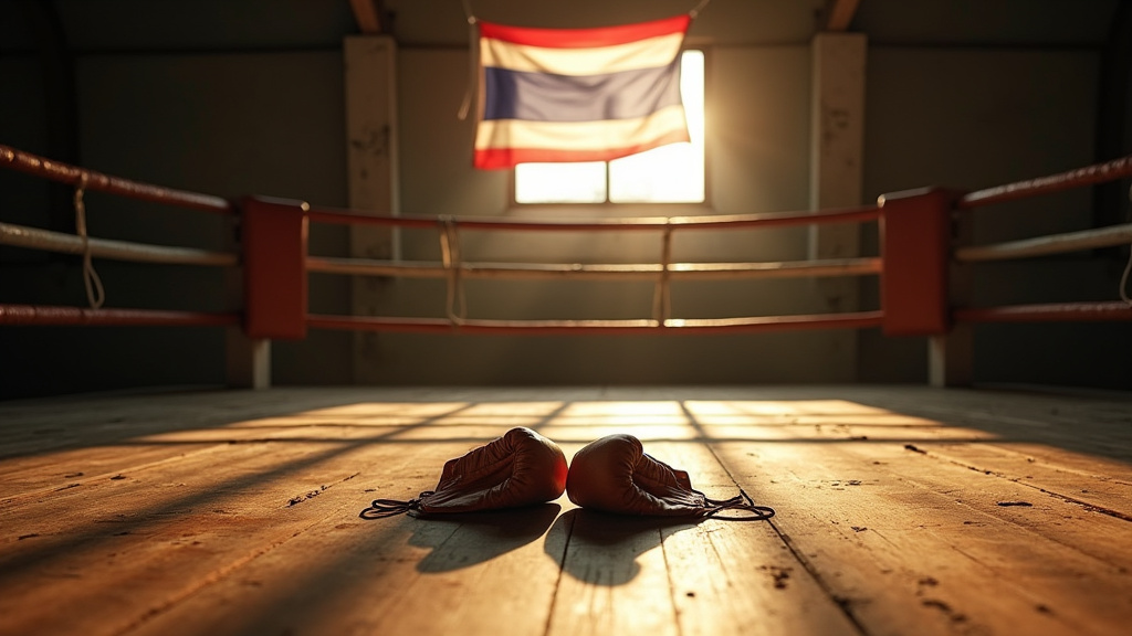 Coban Lookchaomaesaitong en pleine action dans le ring de Muay Thai