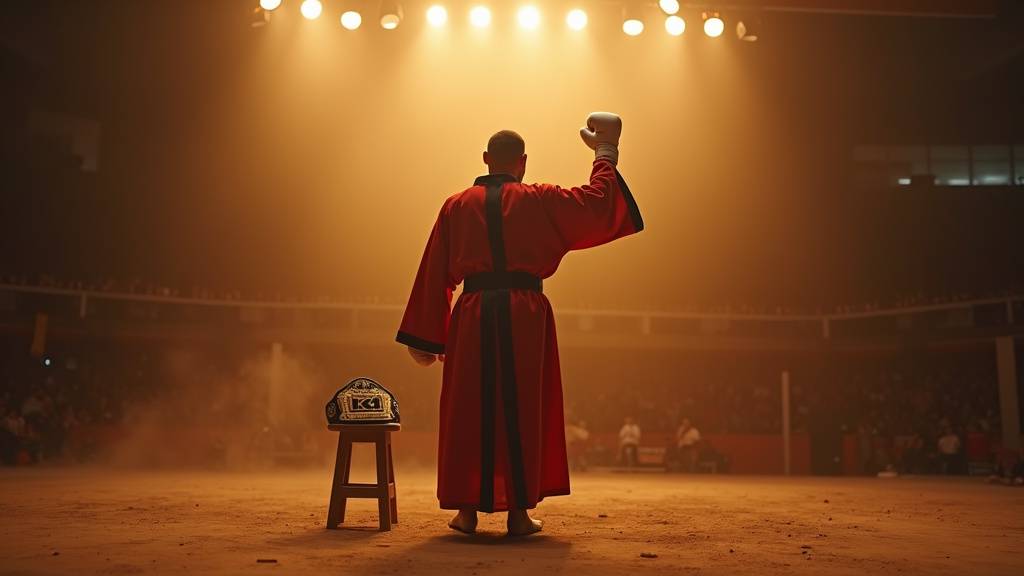 Remy Bonjasky en action lors d'un combat de kickboxing