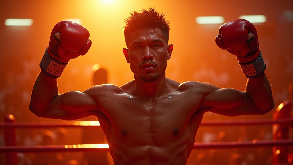 Rodtang Jitmuangnon célébrant une victoire dans le ring de ONE Championship