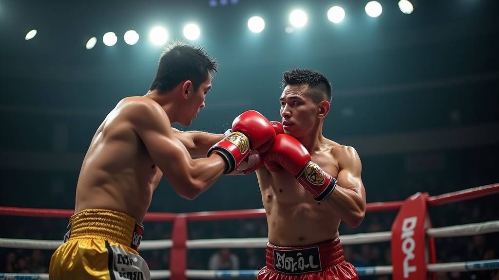 Saenchai lors d'un combat légendaire au Muay Thaï