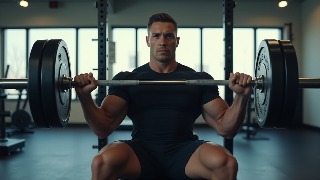 Athlète effectuant des tractions dans une salle de musculation