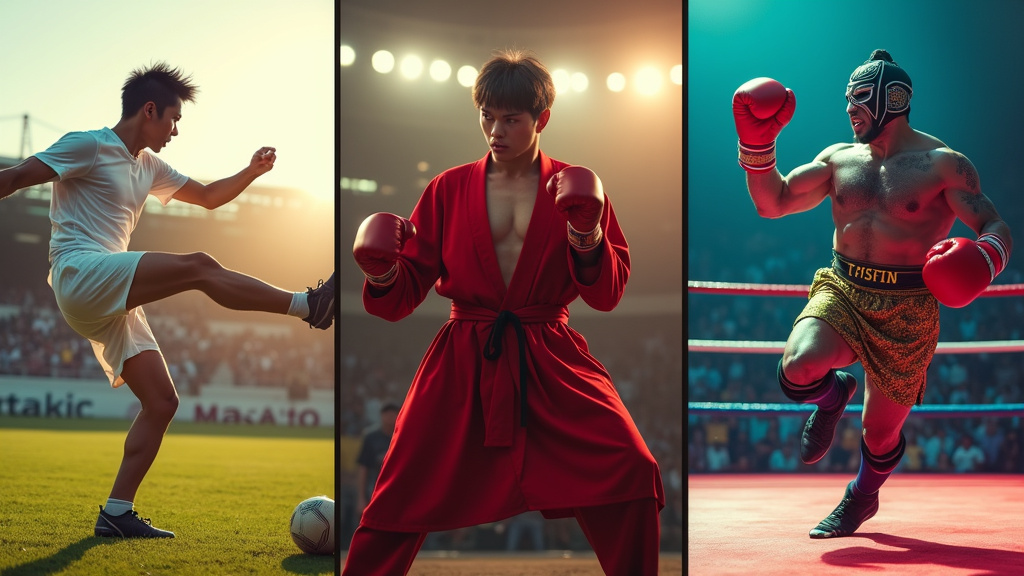 Masato Kobayashi en pleine action lors d'un combat de kickboxing