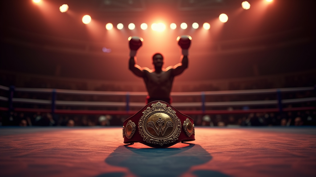 Ryan Garcia célébrant sa victoire contre Mario Barrios pour le titre WBC des poids welter