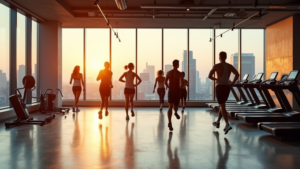 Intérieur moderne du Fitness Park La Défense avec des équipements de musculation