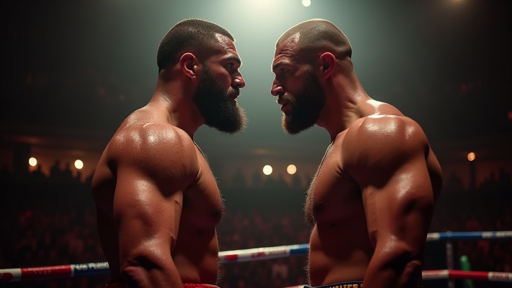 Tyson Fury et Anthony Joshua dans le ring après une victoire respective